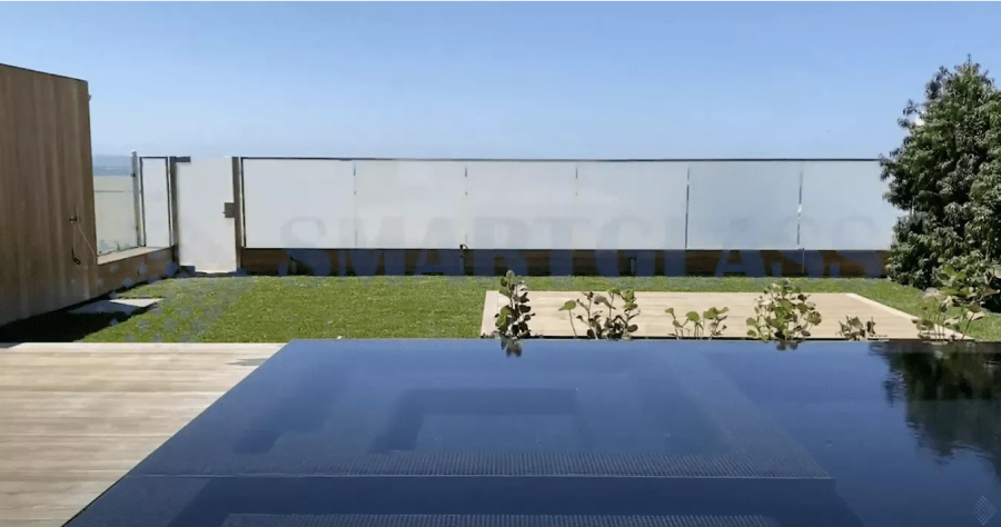 PriWatt Smart Glass Fence for an ocean front villa